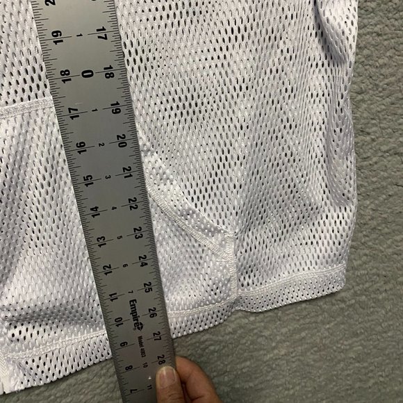 LF Track Jacket White Black Semi Sheer Mesh Netted Full Zip Size M. - Picture 6 of 9